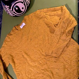 OLD NAVY XL MUSTARD YELLOW SWEATER CREW NECK